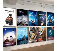 WALL E & EVE Robot Disney Movie Movie Sticky Posters Vintage Room Bar Cafe Decor Nordic Home Decor 40x60cm No Frame z6
