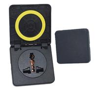 Wall Electrical Outlets, Black Waterproof and Dustproof AC250V 10A Socket with Cover, Electrical Socket for Indoor Outdoor Caravan Camper Van RV Kitchen (1 Pc)