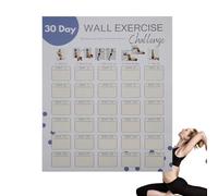 Wall Exercise Planner 30 Days,Fitness Challenge Worksheet Home Gym Log Sheet - Working Out Poster Blank Wall Planner For Men Youth Teenagers