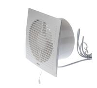EUROPLAST Diameter 150 mm Wall Fan Exhaust Cable Switch Fan Kitchen Toilet Bathroom Plastic White