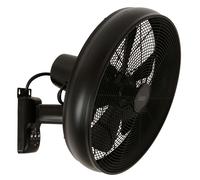 Beacon Lighting Beacon wall fan Breeze, black, Ø 41 cm, quiet