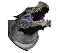 Wall Fantasy Dragon - 3D Dragon Head Mount, LED Light Eyes Effect, Spray Feature Sculpture | Spooky Dragons Room Decor, Home Office Wall Display, Use For Halloween Party Display Celebration
