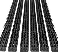 Wall & Fence Spikes - Security Spikes, Stop Climbing Over Walls and Fences, Ideal for Keeping Pigeons, Birds, Squirrels, Cats Away, suitable for Fences, Balcony, Roofs (Pack of 12, Black)