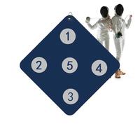 Wall Fencing Target - 33 x 33 cm Puncture Resistant Training Padding | Robust Saber and Flower Support | Quick Precision Improvement Tool for Home, Gym, Club