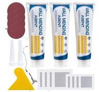 Wall Filler Repair Kit,Wall Mending Agent White with Drywall Patch,Scraper,Sandpaper,Nozzle Extender,Kit for Repairing Holes,Peeling,Graffiti,Cracks
