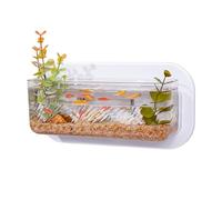 Wall Fish Tank | Small Wall-Mounted Aquarium Bowl | Transparent Decorative Flower Pot | Compact Hanging Fish Tank For Bedroom, Kitchen, Apartment, And Dormitory Decor.