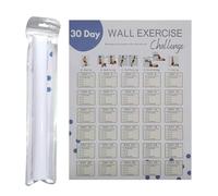 Wall Fitness Planner 30-Day Challenge, Exercise Routine Log Sheet, Blank Workout Poster for Quick Planning, Men, Women, Teens, Home Gym, Office, School Fitness