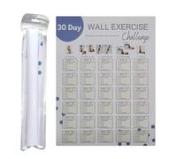 Wall Fitness Planner 30 Days - Home Gym Fitness Challenge Bodyweight Worksheet,Wall Blank Exercise Planner Poster For Youth Women Teenagers Men