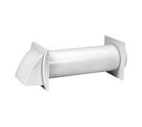 Wall Fixing Ventilation Duct Kit - 100mm / 4" - with Cowl and Duct Hose Pipe Flange