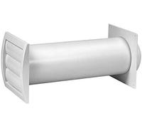 Wall Fixing Ventilation Duct Kit - 100mm / 4" - with Gravity Flaps and Duct Flange