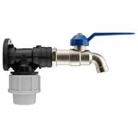 Wall Flange Kit 20mm MDPE - Designed for Secure and efficient Connections with 20mm MDPE Pipes Suitable for Gardening, Backyard, Around The House, Farmhouse (Simple Lever Tap 1/2")