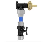 Wall Flange Kit 20mm MDPE - Designed for Secure and efficient Connections with 20mm MDPE Pipes Suitable for Gardening, Backyard, Around The House, Farmhouse (Geka & in Line Valve + 1/2" Barb)