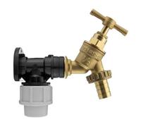 Wall Flange Kit 20mm MDPE - Designed for Secure and efficient Connections with 20mm MDPE Pipes Suitable for Gardening, Backyard, Around The House, Farmhouse (Brass Garden Tap 1/2" Barb)