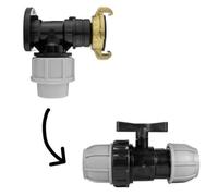 Wall Flange Kit 20mm MDPE - Designed for Secure and efficient Connections with 20mm MDPE Pipes Suitable for Gardening, Backyard, Around The House, Farmhouse (Geka & in Line Valve)