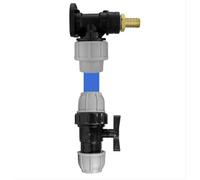 Wall Flange Kit 20mm MDPE - Designed for Secure and efficient Connections with 20mm MDPE Pipes Suitable for Gardening, Backyard, Around The House, Farmhouse (1/2" Barb Outlet + in Line Valve)