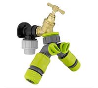 Wall Flange Kit 20mm MDPE - designed for secure and efficient connections with 20mm MDPE pipes suitable for Gardening, Backyard, Around the House, Farmhouse (Brass Tap & Two Way Splitter & Connectors)