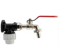 Wall Flange Kit 20mm MDPE - Designed for Secure and efficient Connections with 20mm MDPE Pipes Suitable for Gardening, Backyard, Around The House, Farmhouse (Lever Tap 1/2")