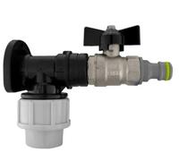 Wall Flange Kit 20mm MDPE - Designed for Secure and efficient Connections with 20mm MDPE Pipes Suitable for Gardening, Backyard, Around The House, Farmhouse (Bib Valve 1/2" BSP & Snap On)