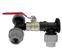 Wall Flange Kit 20mm MDPE - Designed for Secure and efficient Connections with 20mm MDPE Pipes Suitable for Gardening, Backyard, Around The House, Farmhouse (Lever Valve & 25mm MDPE Tee Outlet)