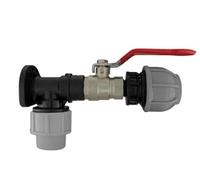 Wall Flange Kit 20mm MDPE - Lever Valve & 25mm MDPE Outlet - Designed for Secure and efficient Connections with 20mm MDPE Pipes Suitable for Gardening, Backyard, Around The House, Farmhouse