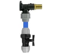 Wall Flange Kit 25mm MDPE Set Connectors - Designed for Secure and efficient Connections with 25mm MDPE Pipes. (MDPE Valve + 25mm Brass Barb)