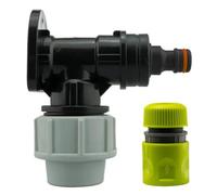 Wall Flange Kit 25mm MDPE Set Connectors - Designed for Secure and efficient Connections with 25mm MDPE Pipes. (Male Click Lock + Hose Connector)
