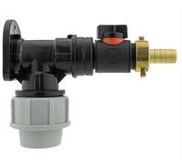 Wall Flange Kit 25mm MDPE Set Connectors - Designed for Secure and efficient Connections with 25mm MDPE Pipes. (in-Line Valve + 13mm Brass Barb)