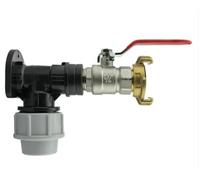 Wall Flange Kit 25mm MDPE Set Connectors - Designed for Secure and efficient Connections with 25mm MDPE Pipes. (Lever Valve + ¾” BSP Geka)