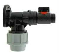 Wall Flange Kit 25mm MDPE Set Connectors - Designed for Secure and efficient Connections with 25mm MDPE Pipes. (in-Line Valve)