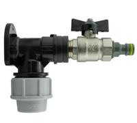 Wall Flange Kit 25mm MDPE Set Connectors - Designed for Secure and efficient Connections with 25mm MDPE Pipes. (Bib Valve + Click Lock Male Lime)