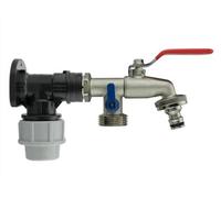 Wall Flange Kit 25mm MDPE Set Connectors - Designed for Secure and efficient Connections with 25mm MDPE Pipes. (Double Lever Tap ¾” BSP)