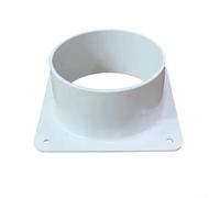 Wall Flange Pipe Connector for Ventilation Duct PVC, Flange Straight Ventilation Pipe Plastic Ducting Tools(100mm)