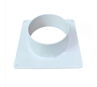 Wall Flange Pipe Connector for Ventilation Duct PVC, Flange Straight Ventilation Pipe Plastic Ducting Tools(150mm)