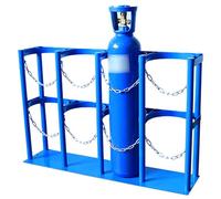 Wall/Floor Mountable Storage Rack for Nitrogen Gas Cylinders, Holds 8-10L CO2 & O2 Tanks, Heavy Duty Bracket with Screws, for Clinics