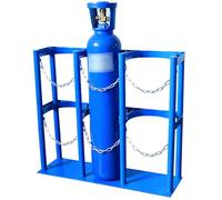 Wall/Floor Mountable Storage Rack for Nitrogen Gas Cylinders, Holds 8-10L CO2 & O2 Tanks, Heavy Duty Bracket with Screws, for Clinics