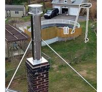 Wall/ Floor/ Roof Brackets for 8 - 63cm Diameter Stove Pipe, Chimney Pipe Support with Screws, Furnace Tube Fixing Support Kit Universal(Dia 52.5 cm(20.7 in))