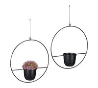 Wall Flower Plant Pot Flowerpot Holder Decor Garden Balcony Durable Iron Blak