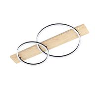 Loops Wall Flush Ceiling Light Black Brown Shade White Plastic LED 1x12W 1x12W Loops Black