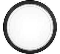 Wall/Flush Ceiling Light-Black-Shade White Clear Glass Painted-Bulb E27-1x60W - Indoor Lounge Dining Hallway Mounted Sconce Modern Feature