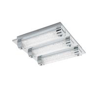 Loops Wall Flush Ceiling Light Colour Chrome Shade Clear Plastic Crystal Bulb LED 3x7W Loops Multicolor