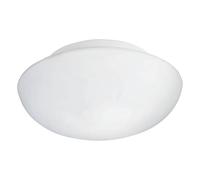Wall Flush Ceiling Light Colour White Shade White Glass Opal Matt Bulb E27 2x60W
