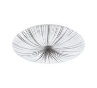 Loops Wall Flush Ceiling Light Colour White Shade White Silver Plastic Bulb LED 33W Loops White