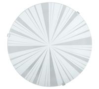 Wall Flush Ceiling Light White Shade Beams Design Satin Glass Bulb E27 1x60W