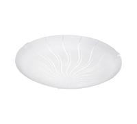 Wall Flush Ceiling Light White Shade Granille White Clear Glass Bulb LED 11W Inc