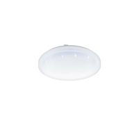 Wall Flush Ceiling Light White Shade White Plastic Crystal Effect LED 17.3W Loops White One Size