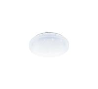 Wall Flush Ceiling Light White Shade White Plastic With Crystal Effect LED 12W