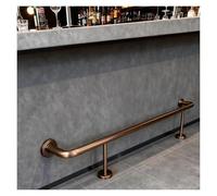 Wall Frame Bar Foot Rail Kit, 304 Stainless Steel Rose Gold Brushed Finish Rest Area, Indoor and Outdoor Use with Hardware Accessories(L 4.5M/14.76FT)
