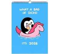 Wall Funny Calendar 2026 - Offensively Cute & Unapologetically Fun12-Month Funny Calendar, 2025 Cute Animal Swimwear Calendars Art for Home, Office, Kitchen