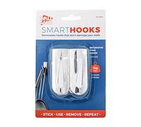 Wall Gard 8305 Removable General Purpose Decorative Storage Hooks Concealed Adhesive Strips, Chrome, Medium, Set of 2 Pieces