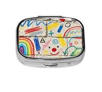 Wall Graffiti Print Pill Box, Compact Pill Organizer with Full-Print Design for Travel and Daily Use